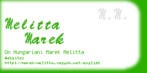melitta marek business card